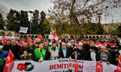 Urfa'da İsrail, ABD ve terör örgütüne lanet yürüyüşü