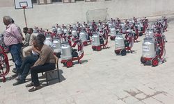 Suriyeli vatandaşlara süt sağım makinası dağıtıldı
