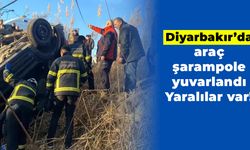 Diyarbakır’da araç şarampole yuvarlandı: Yaralılar var!