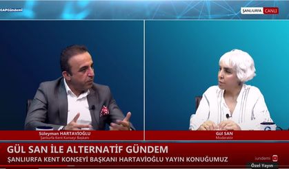 Gül San ile Alternatif Gündem. Şanlıurfa Kent Konseyi Başkanı Hartavioğlu Yayın Konuğumuz