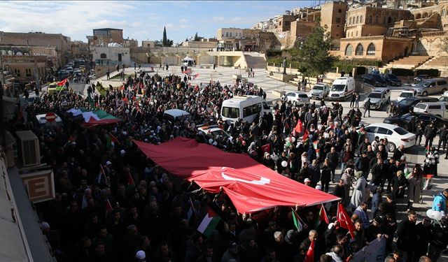Zonguldak, Bolu, Mardin ve Artvin'de teröre tepki, Gazze'ye destek yürüyüşleri