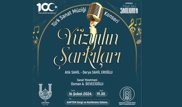 Türk Sanat Müziği Konseri düzenlenecek