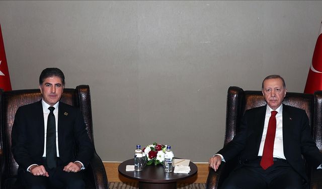 Cumhurbaşkanı Erdoğan, IKYB Başkanı Barzani'yi kabul etti