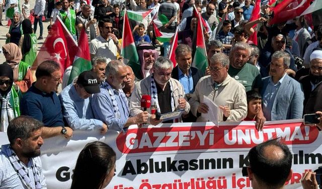 20 Bin Urfalı, Filistin’e destek için yürüdü