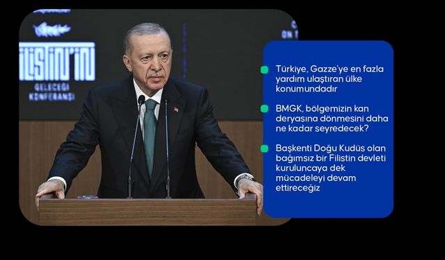 Cumhurbaşkanı Erdoğan: İsrail durdurulmadığı takdirde bu yayılmacılığın nereye uzanacağını tahmin edebiliyoruz