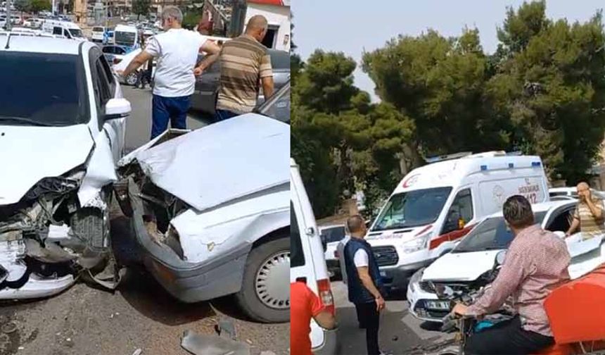 Eyyübiye'de iki otomobil çarpıştı: 3 yaralı