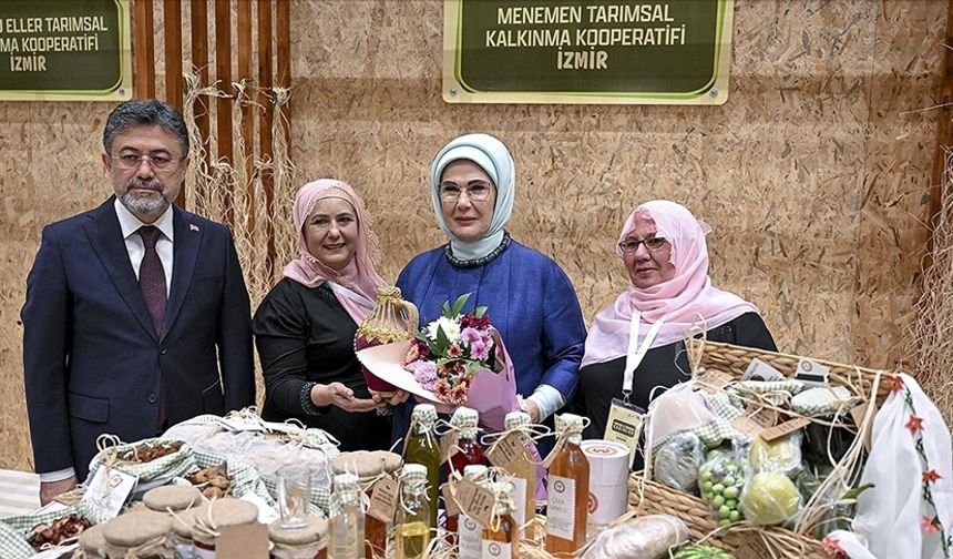 Emine Erdoğan, kadın çiftçilerle bir araya geldi