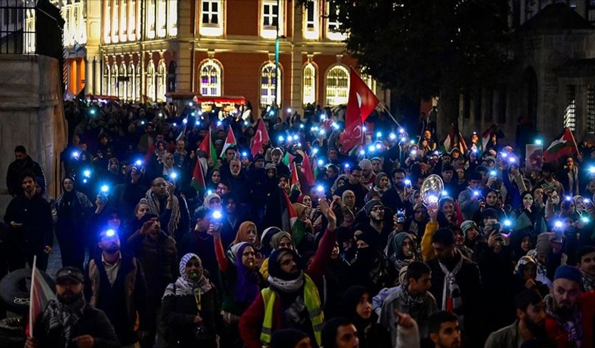 Gazze için İstanbul'da "sesli eylem"