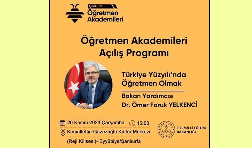 Şanlıurfa'da Öğretmen Akademileri açılıyor